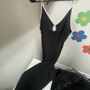 abercrombie black long dress